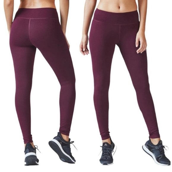 Fabletics Define‎ Mid-Rise Legging Burgundy Maroon Wine Compressive Size  Medium - Picture 1 of 8
